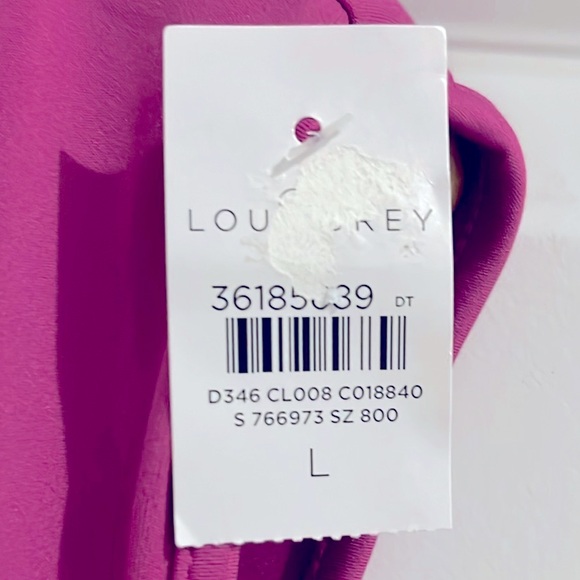 NWT LOFT Lou & Grey Luvstretch Drawstring Pocket Dress Cosmic Hibiscus Size L - Picture 6 of 7